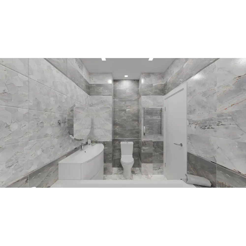 Плитка настенная Strict Light 30x60 см 1.62 м² цвет светло-серый 84299692 STLM-2043603 Santreyd - Вид №5
