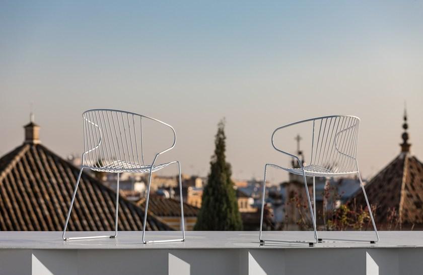 iSimar Стул с подлокотниками, штабелируемый на стальных салазках Bolonia 7207 - Вид №22