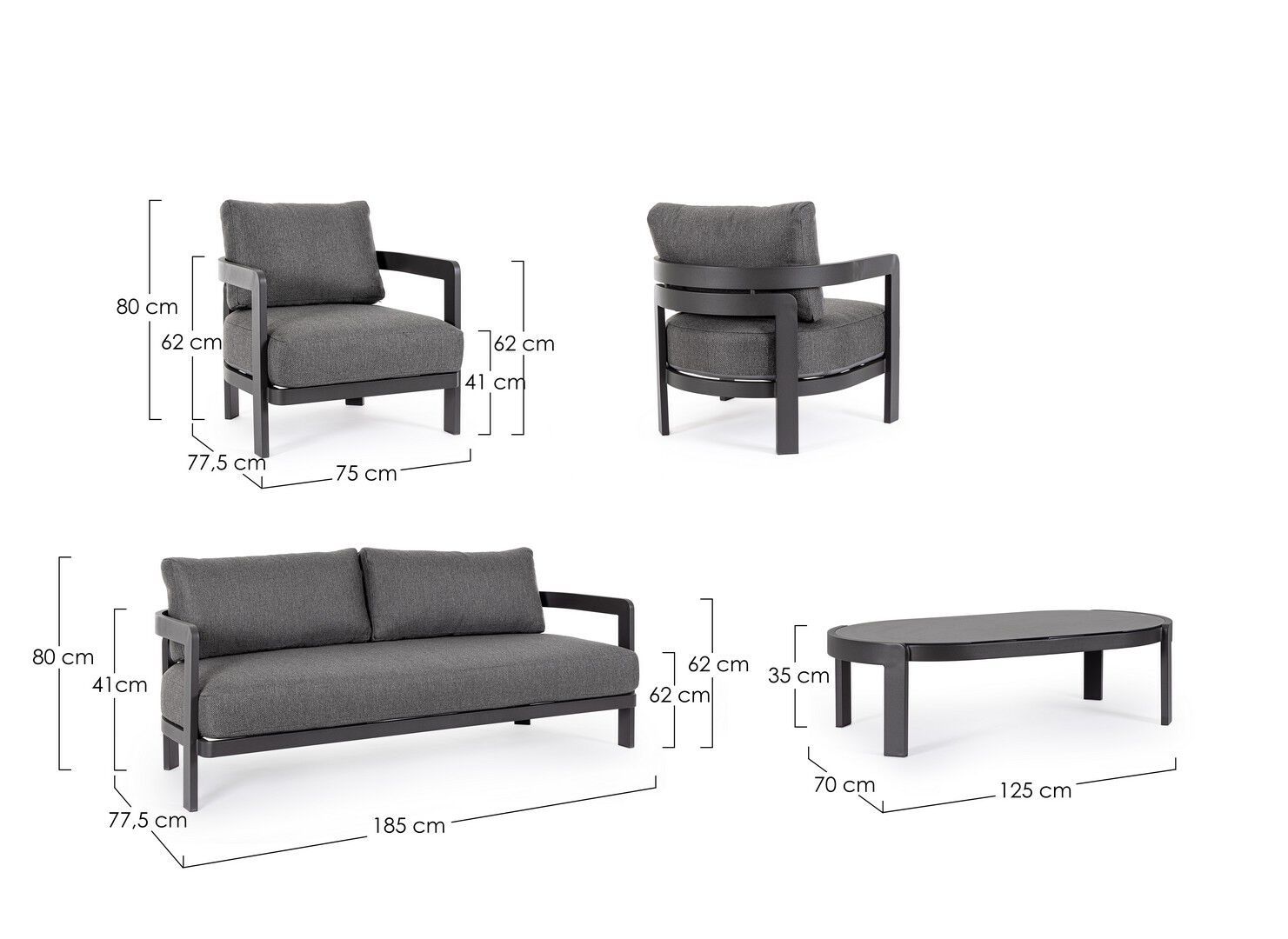 Lounge Garden set BIZZOTTO PRESLEY ARCH-00088504 - Вид №4