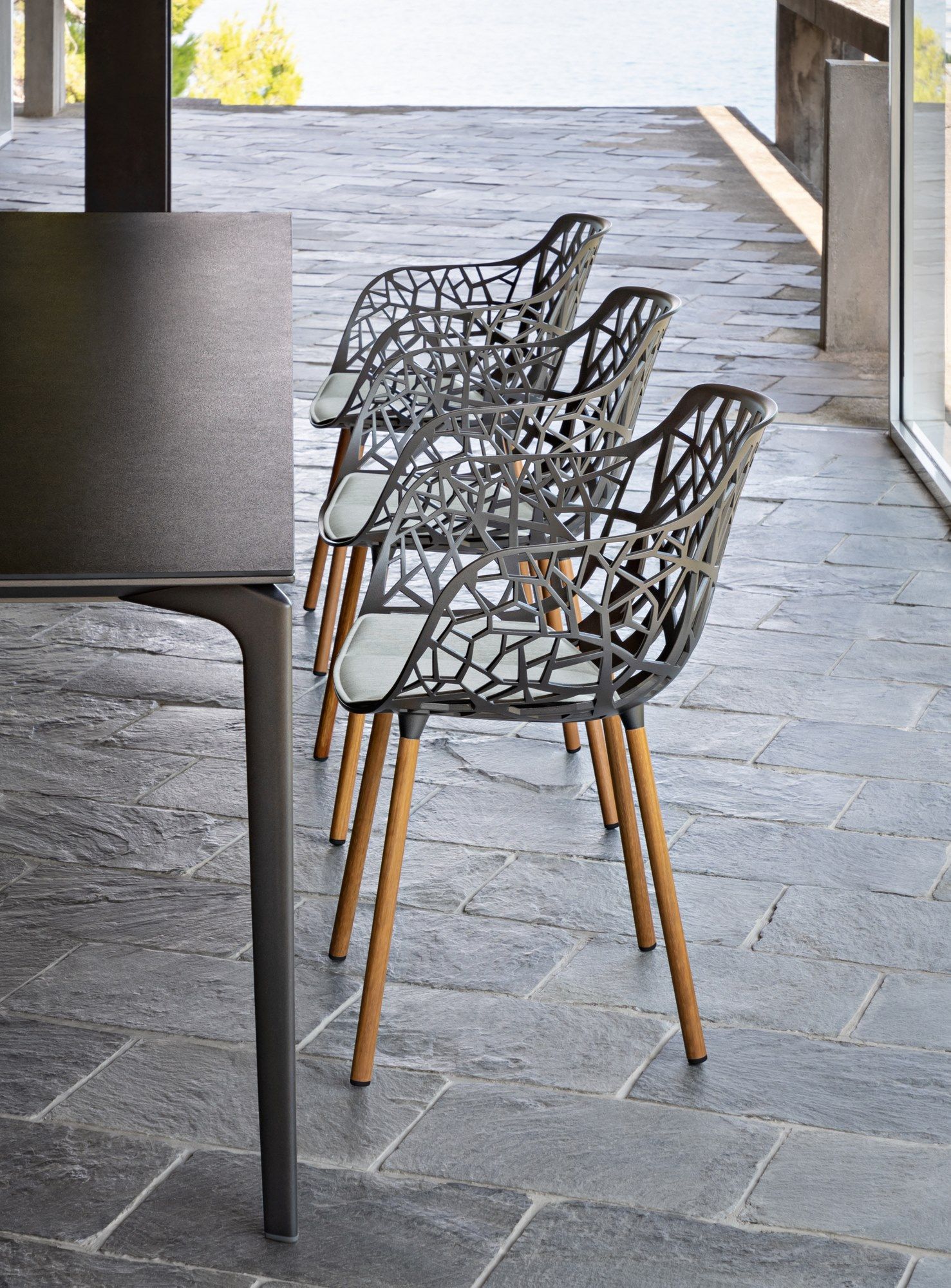 Алюминиевый садовый стул с подлокотниками FAST лес ARCH-00087643 - Вид №3