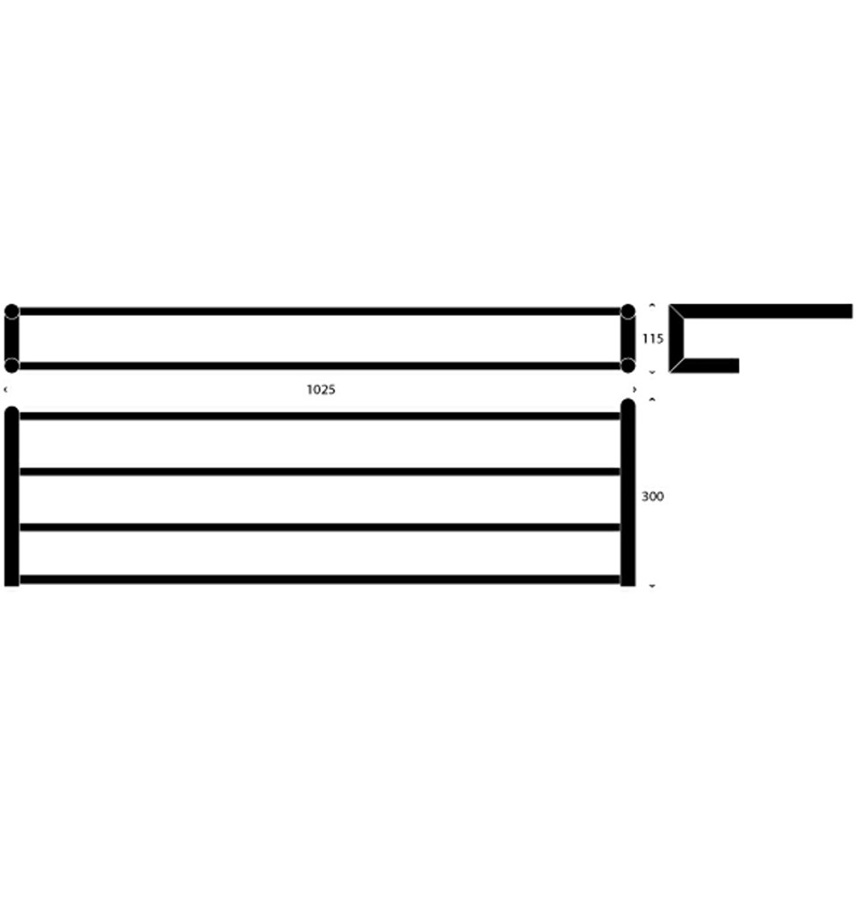 FROST Гардеробная 2 полка, 100см » полированная. Нержавеющая сталь Полированный O1936-1  - Вид №3