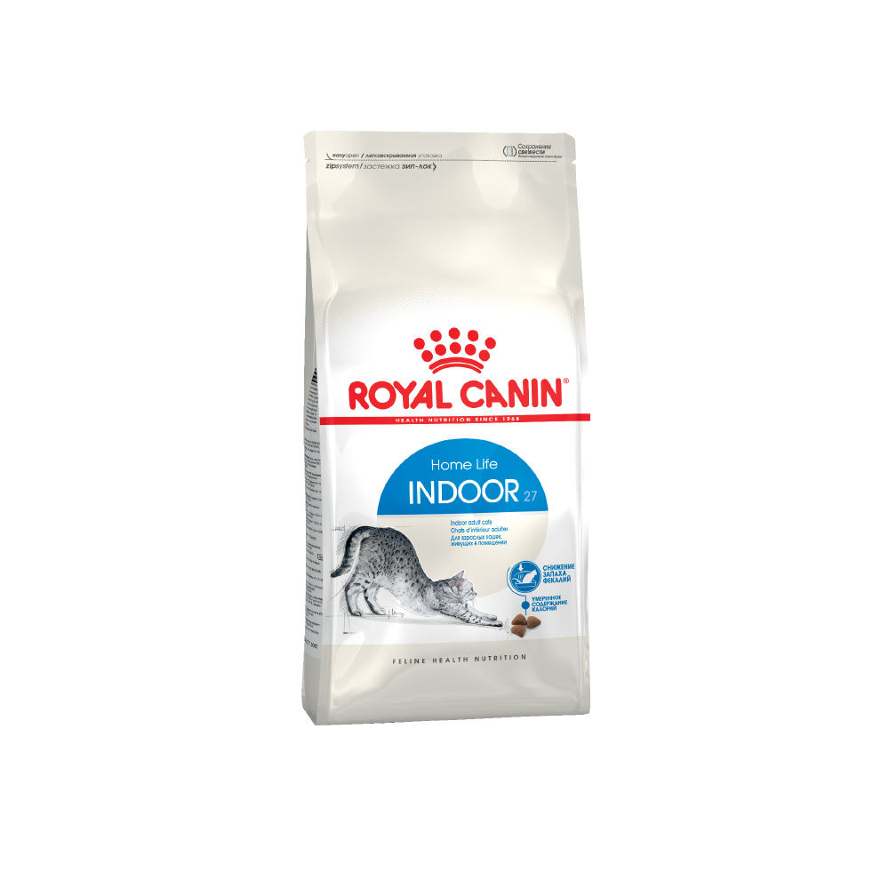 Т00008715 Корм для кошек Indoor 27 для домашних сух. 4кг ROYAL CANIN 