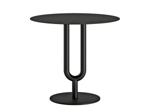 Круглый стол из стали и дерева