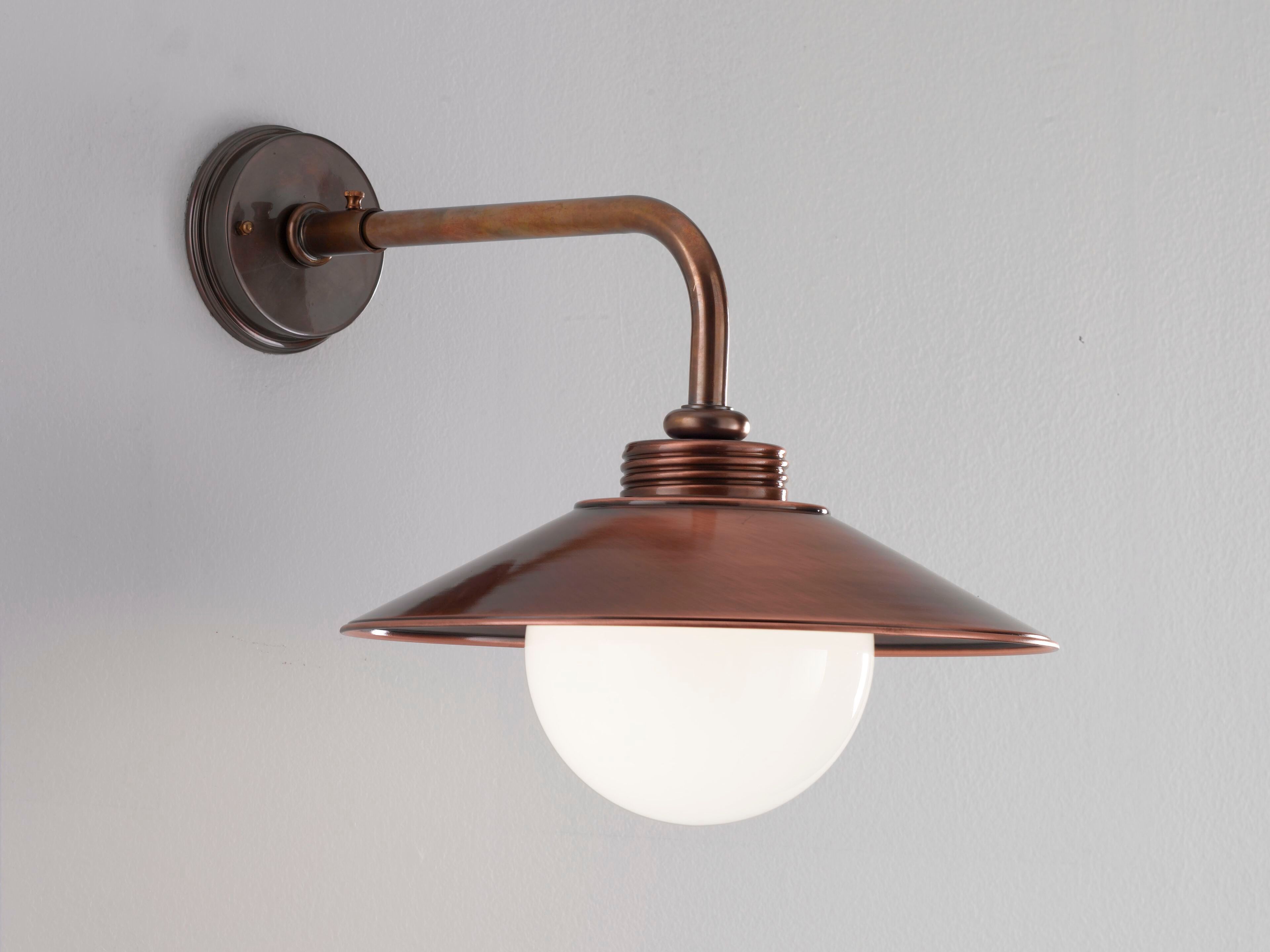 Медная и латунная светодиодная наружная настенная лампа Cremasco Illuminazione Венецианская традиция ARCH-00049297 - Вид №1