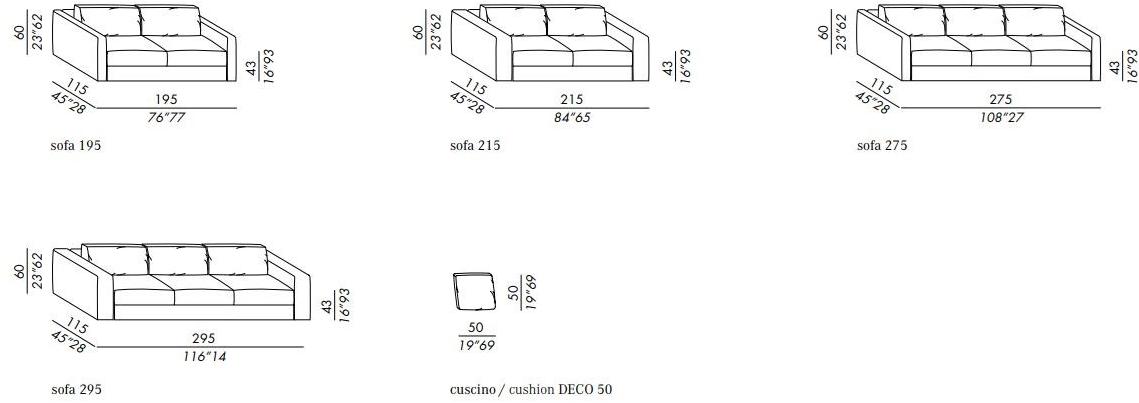 Meridiani Изогнутый диван со съемным чехлом из ткани Harold sun-id-1415477 - Вид №7