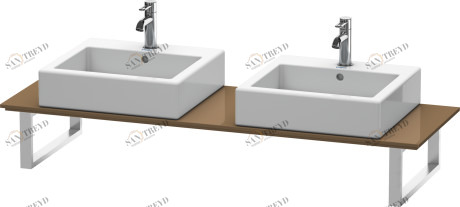 XL017C06161 Консоль для накладных раковин и встраиваемых умывальников, для угла справа X-Large #XL017C 480 мм Коричнево-оливковый глянцевый лак Duravit