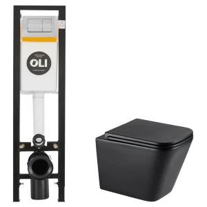 Комплект инсталляции Oli Quadra с безободковым унитазом Moneron 89445579 STLM-2056745