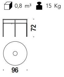 Moroso Круглый стол в стальных и цветных полиэтиленовых нитях M'afrique sun-id-1431149 - Вид №11