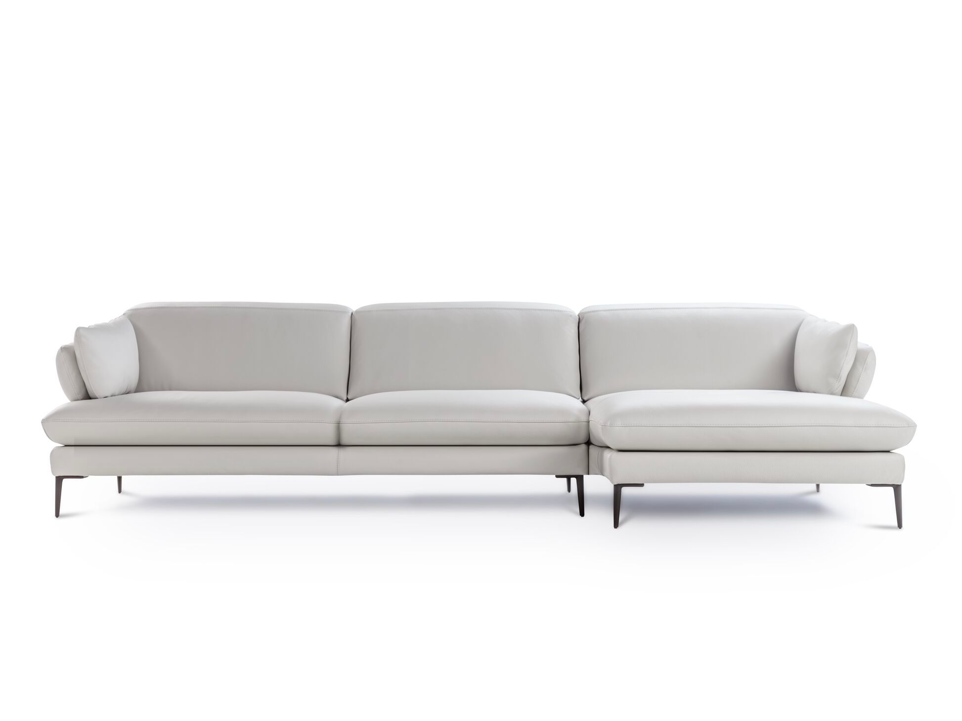 Модульный кожаный диван с подголовником и полуостровом Calia Italia премиум ARCH-00035018