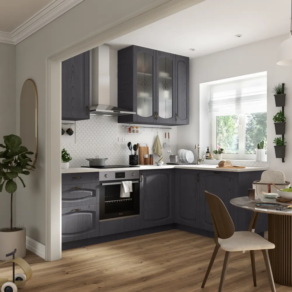 Напольный кухонный шкаф Konsensa 100 см белый с полкой 89410801 STLM-1568250 - Вид №6