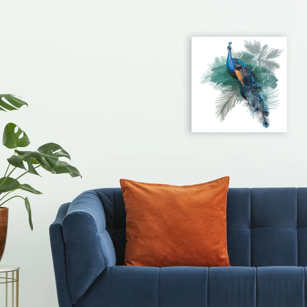 Картина на стекле «Павлин» 30x30 см POSTERMARKET STLM-2166114 - Вид №3