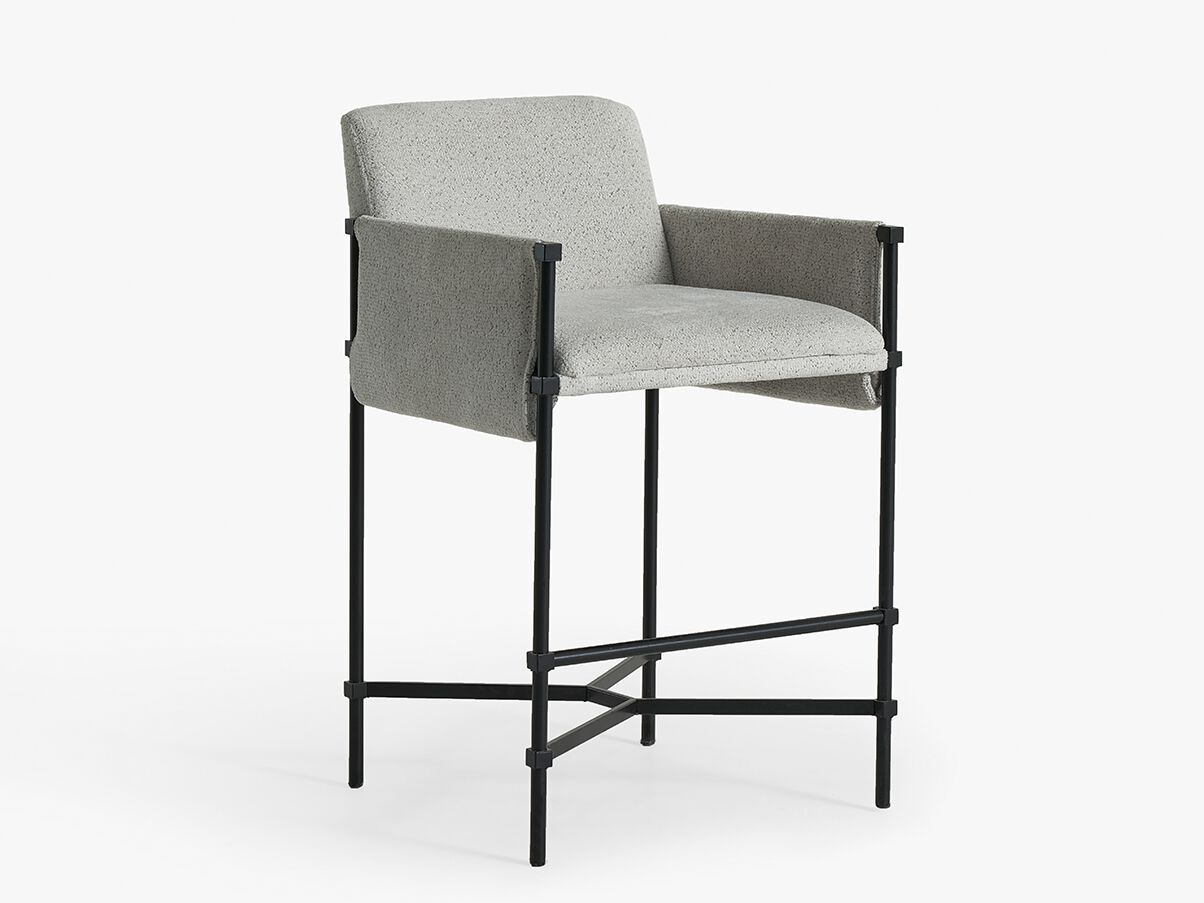 Высокий стул с тканевой подкладкой со спинкой NDESIGN Ezora ARCH-00004169