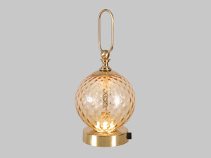 Стеклянная перезаряжаемая светодиодная настольная лампа