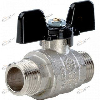 Кран шаровый STOUT НН 1/2" полнопроходной, бабочка SVB0006000015