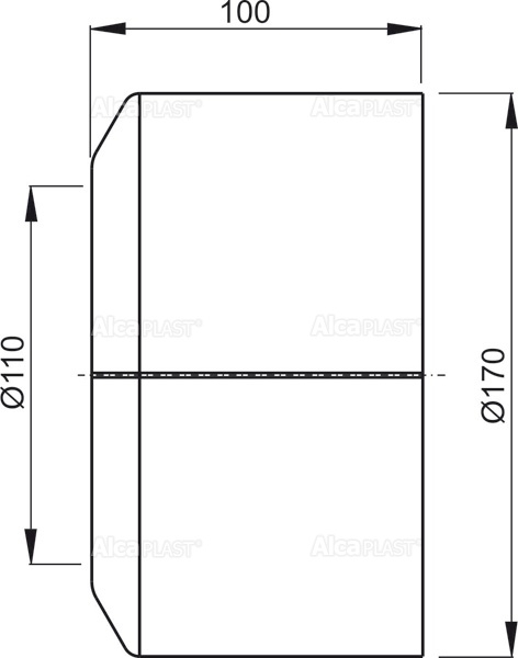 Обрамление для унитаза большое DN110 ALCAPLAST A980 - Вид №1