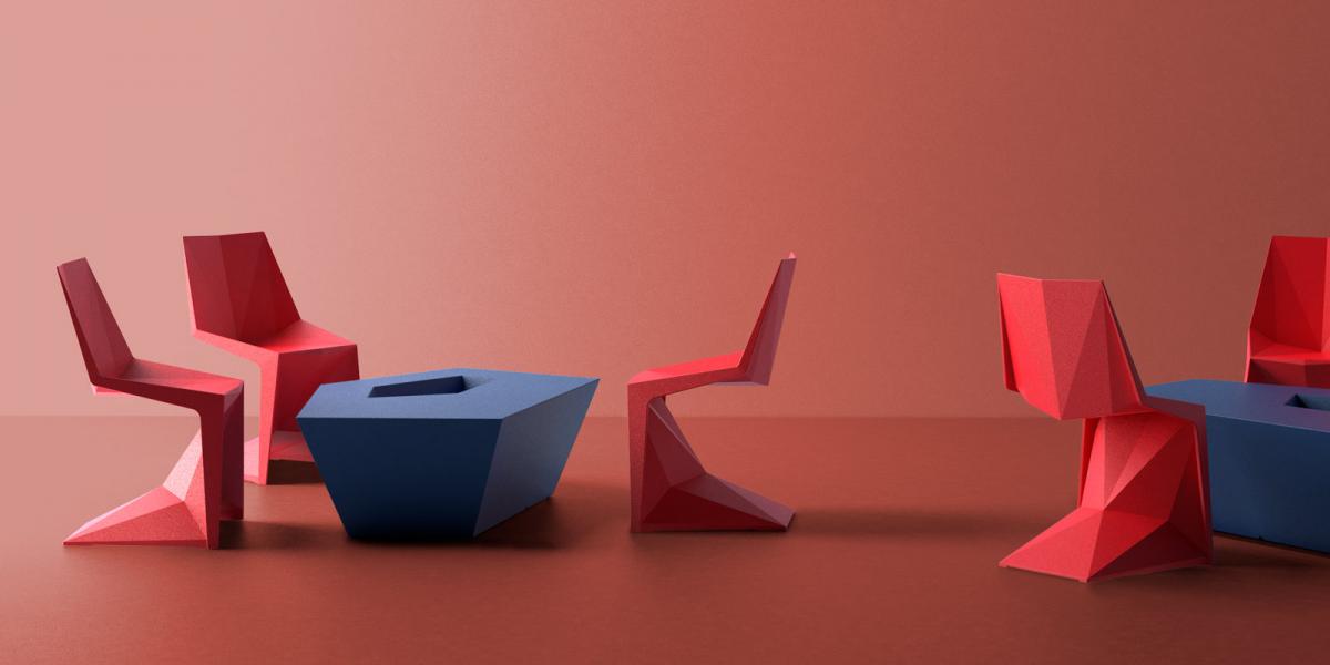 099852 Стул mini без подлокотников Vondom Voxel - Вид №6