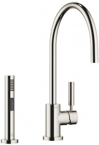 33826888-08_1_27721970-08_1 Смеситель однорычажный с душевым гарнитуром для ополаскивания - платина Dornbracht Tara Classic