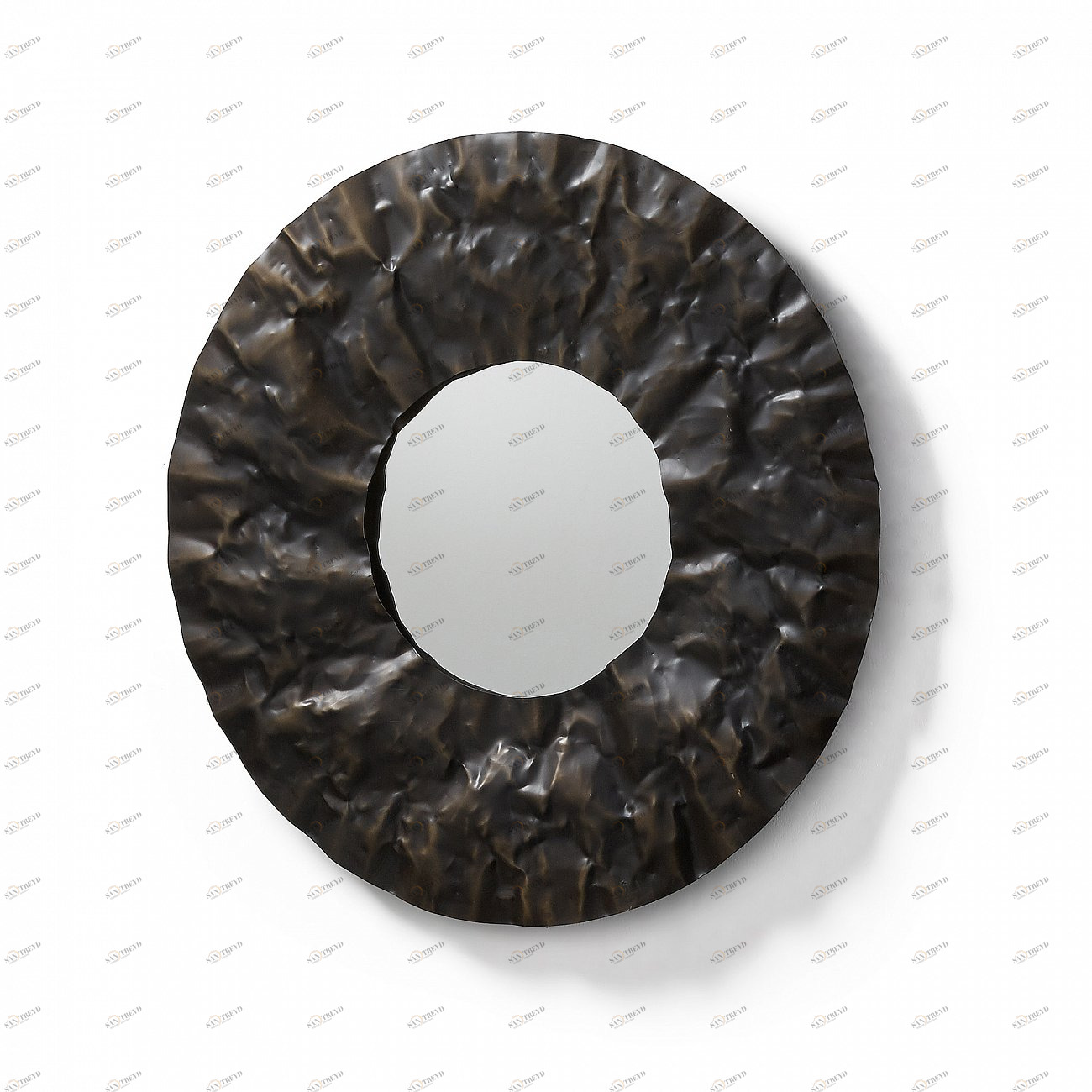 Зеркало металлическое круглое состаренная латунь Karlo от La Forma LA FORMA KARLO 342812 Латунный;белый 