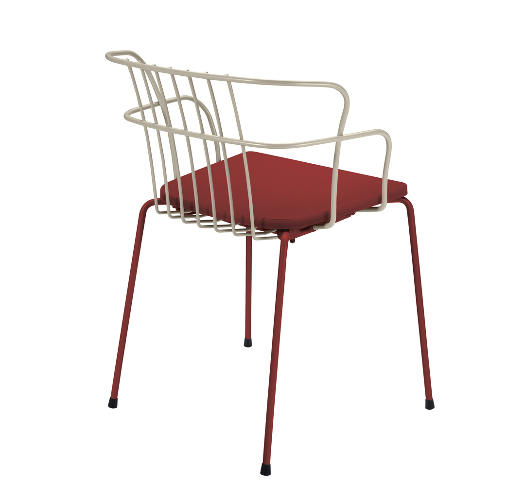 Flint 535-AM Кресло с 4 ножками, стальным каркасом и спинкой, мягкое сиденье. Et al. Flint - Вид №1