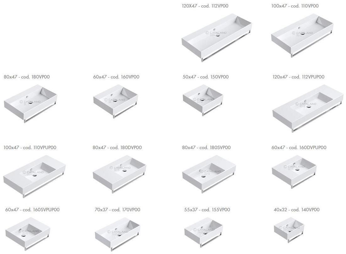 Подвесная раковина настенная овальная CERAMICA CATALANO Premium белая sun-id-1361921 - Вид №5
