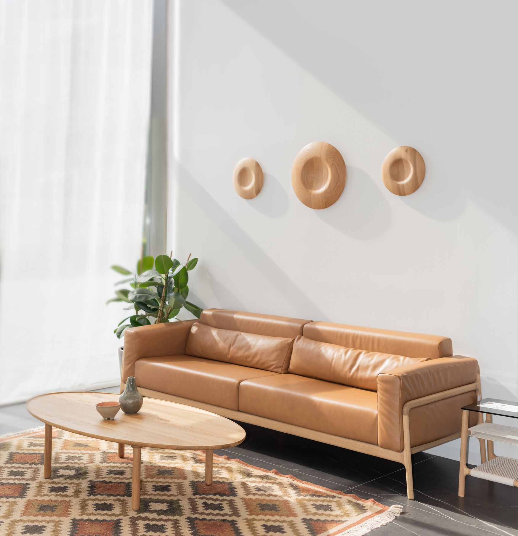 3-местный кожаный диван Gazzda Fawn ARCH-00074385 - Вид №22