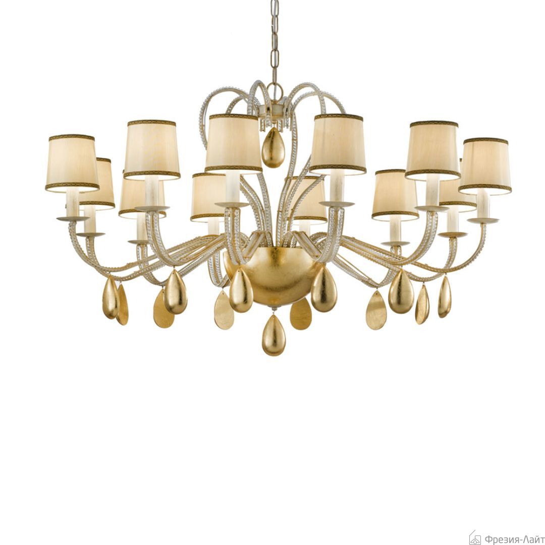 Masiero Noblesse 12 V97 bianco luc/arg люстра подвесная большая 115330