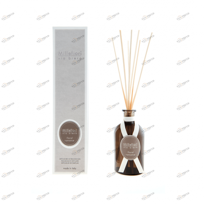 Диффузор с палочками 250 мл Цветочный роман Floral romance MILLEFIORI MILANO ЦВЕТЫ 267472 Белый 