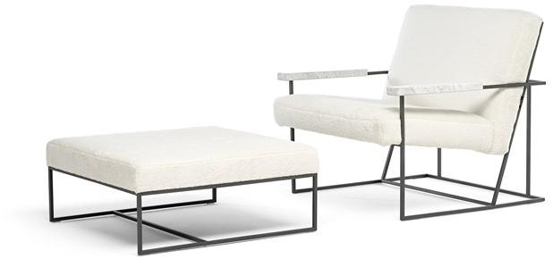 EPÒNIMO Квадратный пуф из ткани Casentino Gotham Gt 006 - Вид №1