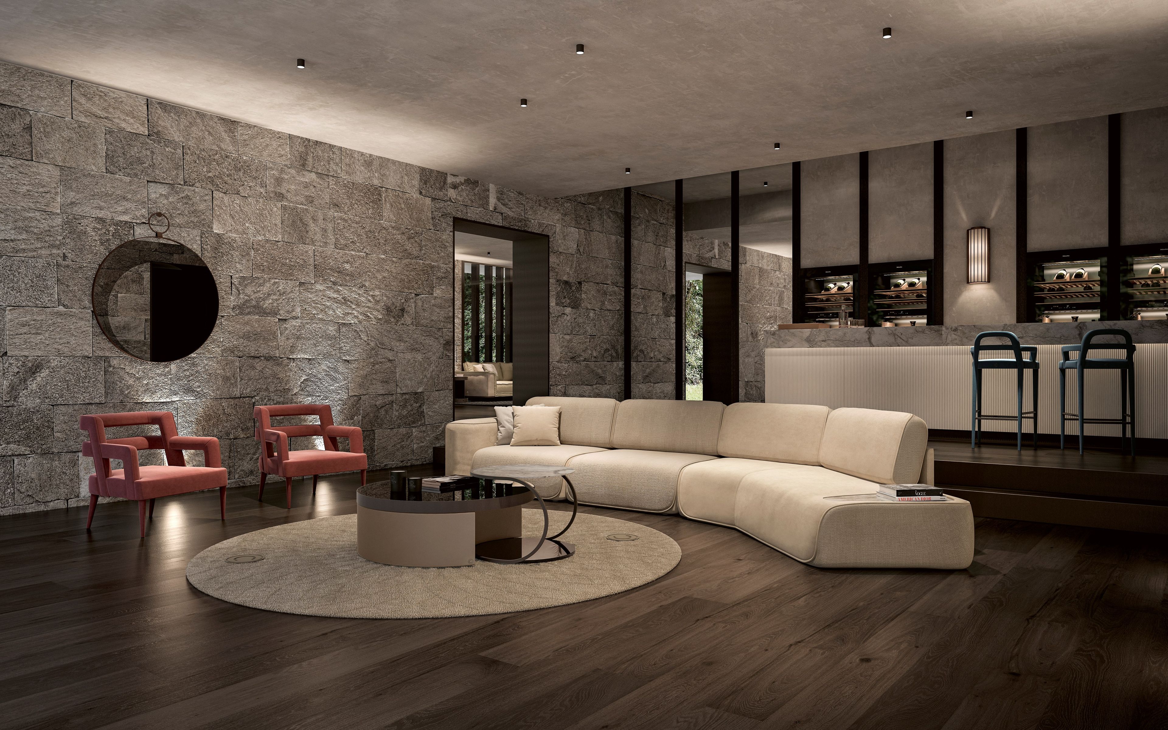 3-местный тканевый диван CPRN HOMOOD Starlight ARCH-00040455