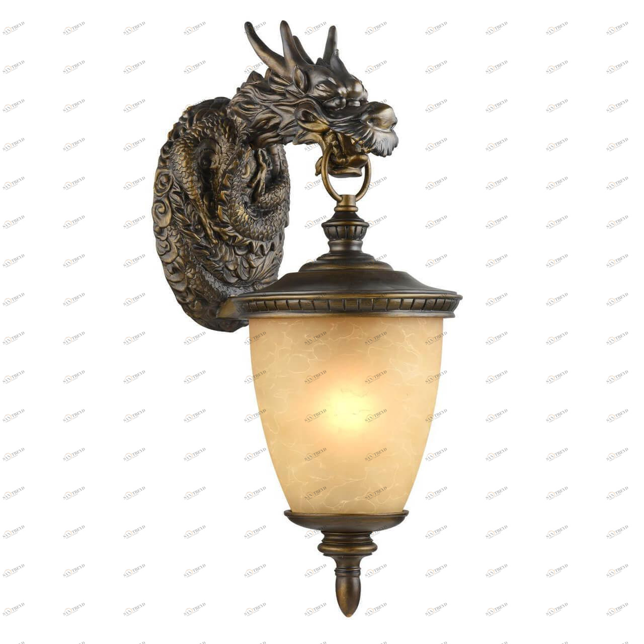 Уличный настенный светильник 53х32х22,5 см бронза Dragon 1716-1W FAVOURITE ДРАКОН, ФИГУРКИ, ФОНАРЬ 00-3897437 Бежевый;бронза 