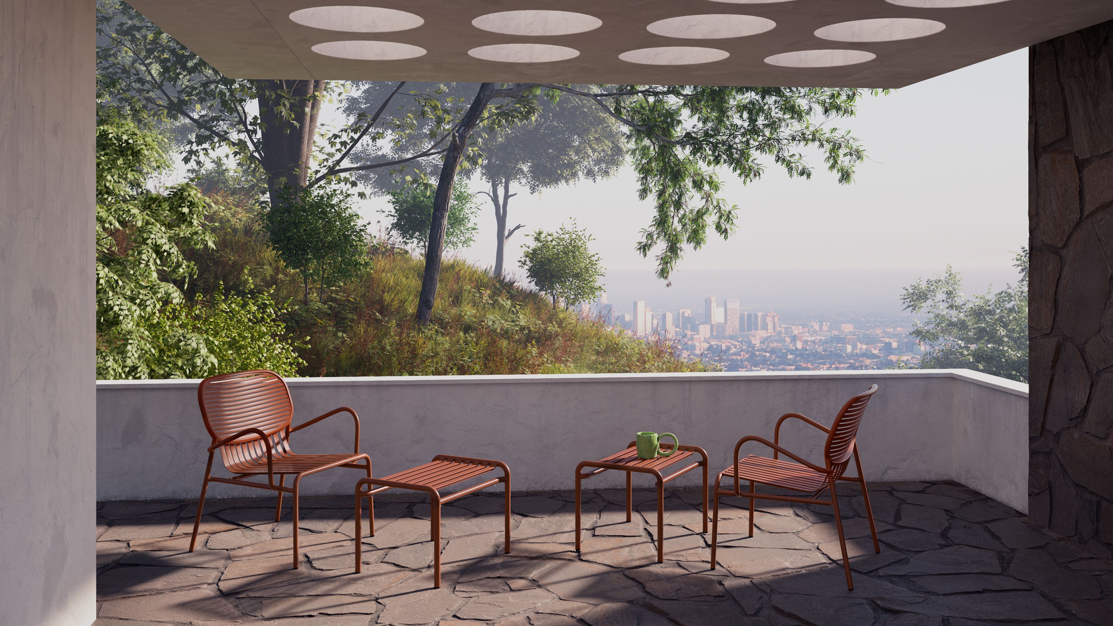 Прямоугольный алюминиевый журнальный столик с порошковым покрытием для контракта Petite Friture выходные ARCH-00121826 - Вид №29