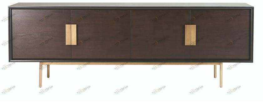 SELVA Комод из фанерованной древесины с распашными дверцами Kenton 7088 