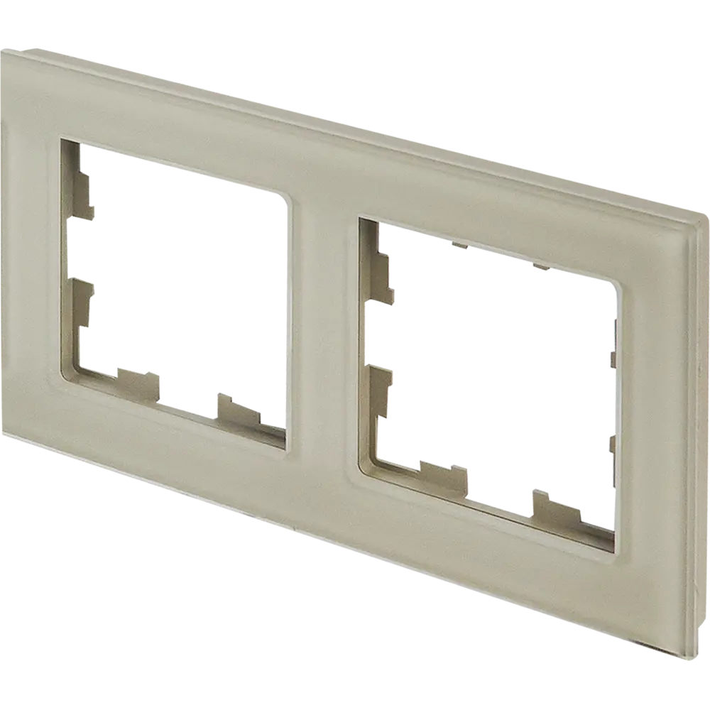 Рамка для розеток и выключателей IEK Brite 2 поста цвет дымчатый 87761316 STLM-2075026 - Вид №2