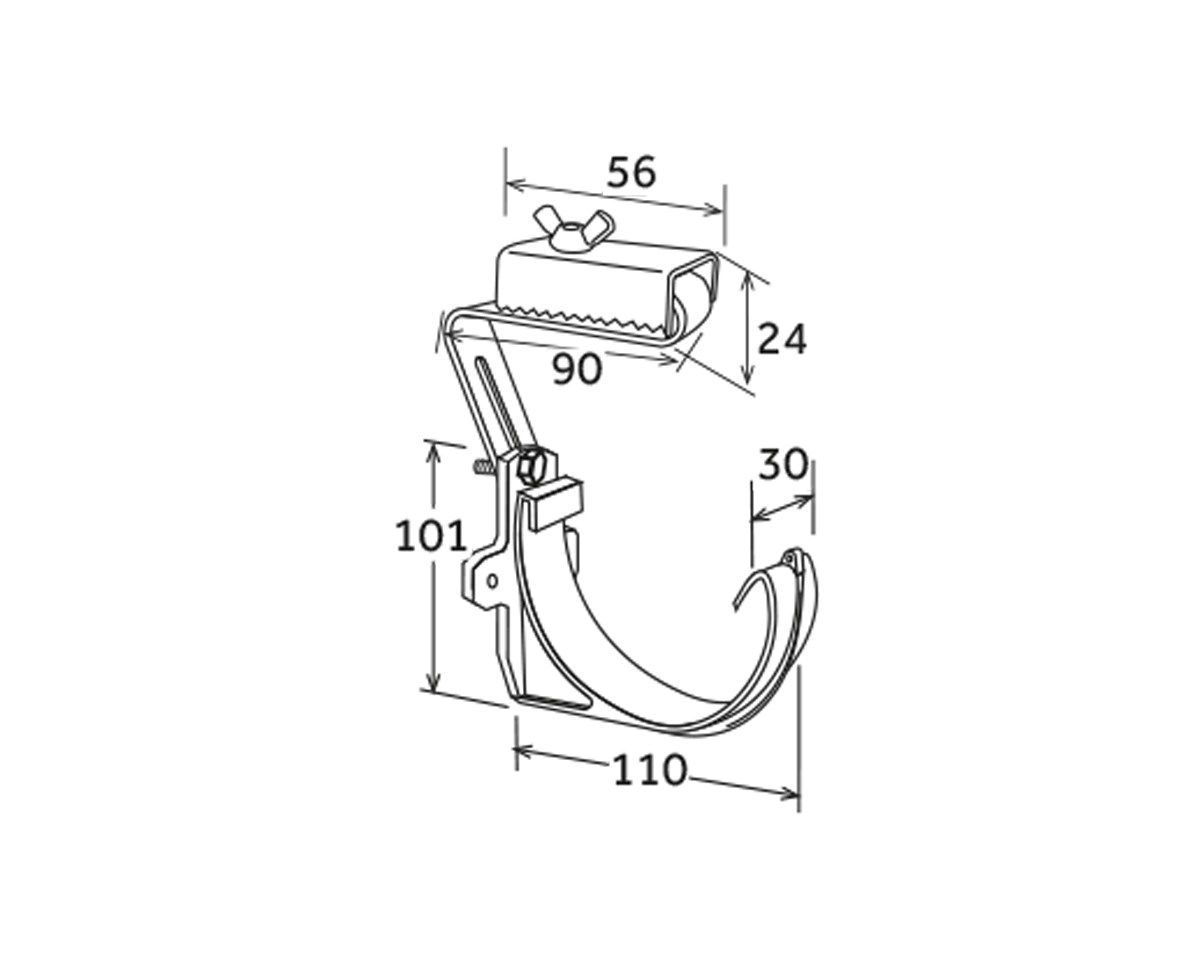 Аист с оцинкованным кронштейном для Купраелитового желоба First Corporation First Plast ARCH-00056311 - Вид №2