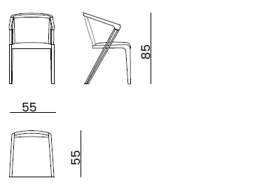 Кожаный стул с подлокотниками Bizzotto Italia Symphony-Infinity ARCH-00153040 - Вид №5