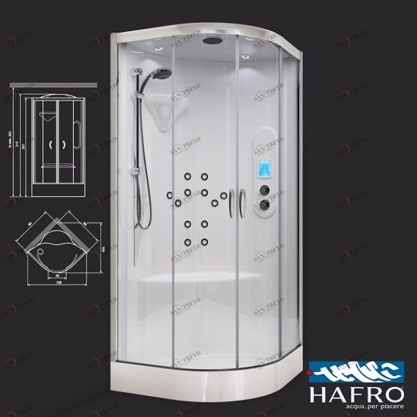 Душевая кабина угловая New-bi-size Junior 80/80 см 1NBA2N3 Gruppo Geromin