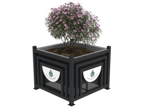 Плантатор для общественных мест с табличкой