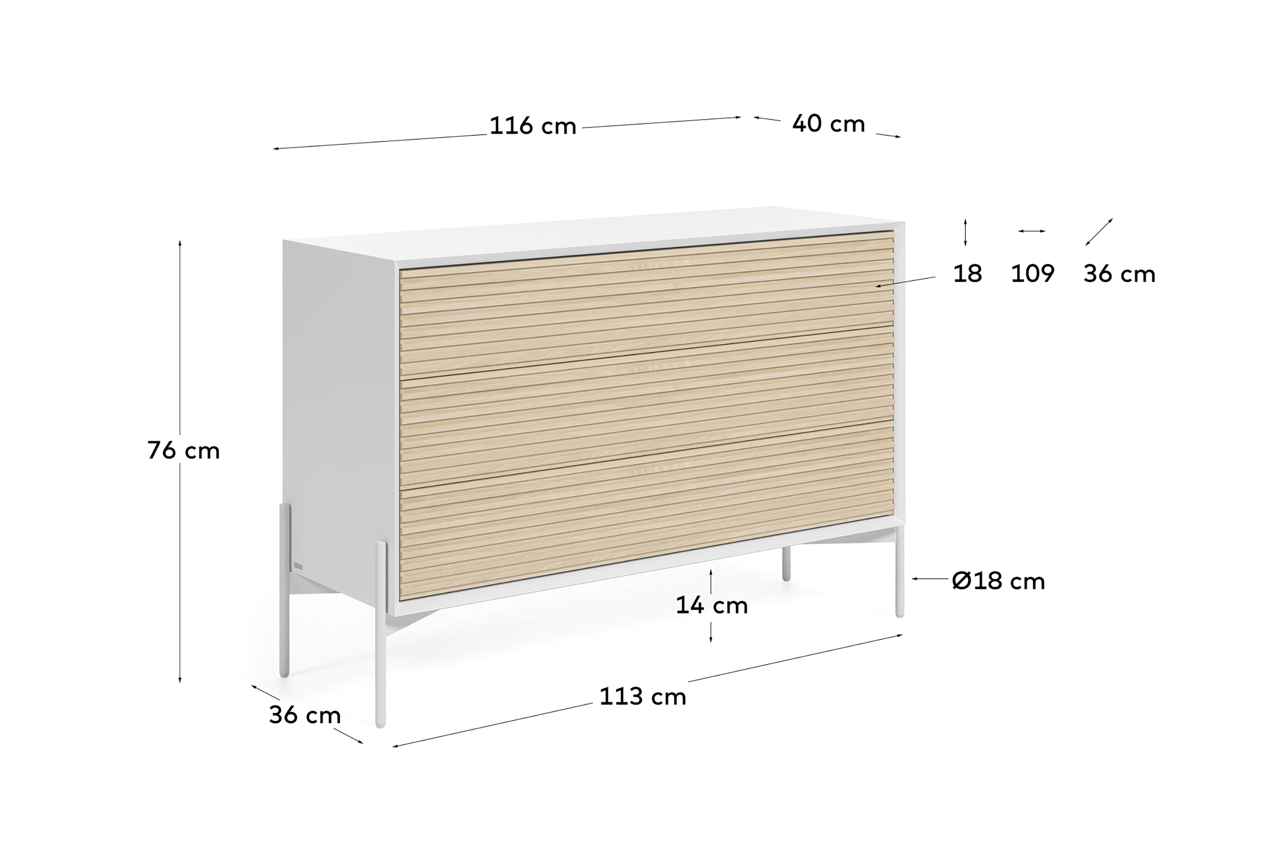 2000983239488 Комод LA FORMA Marielle  - Вид №3
