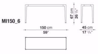 B&B Italia Outdoor Прямоугольная садовая консоль из алюминия и дерева Mirto outdoor sun-id-1508468 - Вид №1