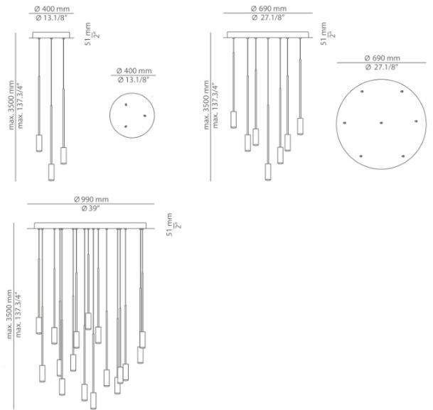 Estiluz Светодиодный подвесной светильник из алюминия Volta T-3534 - Вид №9