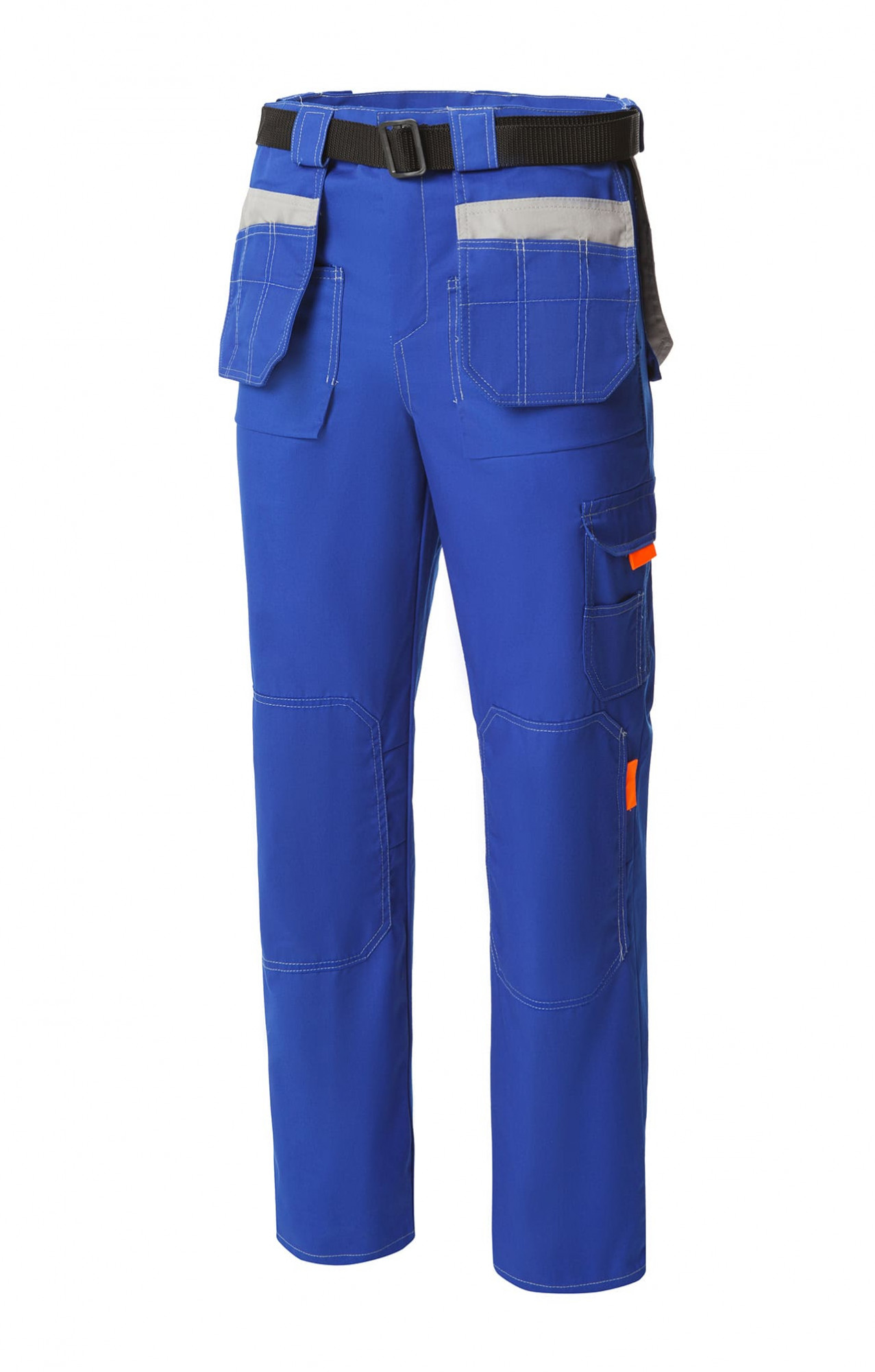 4957441 Брюки рабочие "Профессионал" василек со светло-серым  Летняя спецодежда  размер 44-46/158-164 