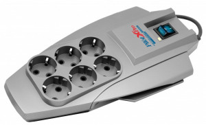 Pilot X-Pro 7M Surge protector , 6 outlets, microprocessor, white ZIS