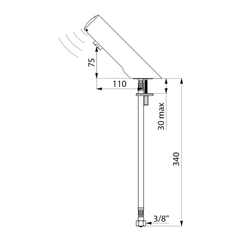 440106 Сенсорный кран TEMPOMATIC 4 DELABIE  - Вид №1