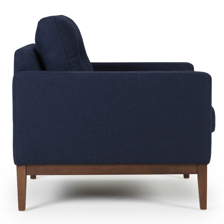 Кресло Finn 01, дуб/орех, темно-голубое Kragelund 3730120521 - Вид №4