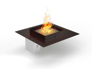 Газовый центральный открытый камин