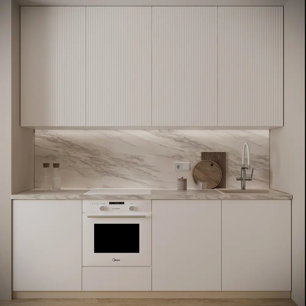 Фасад Konsensa Висла для кухонного ящика 39.7x12.5 см белый МДФ 89385074 STLM-1572229 - Вид №7