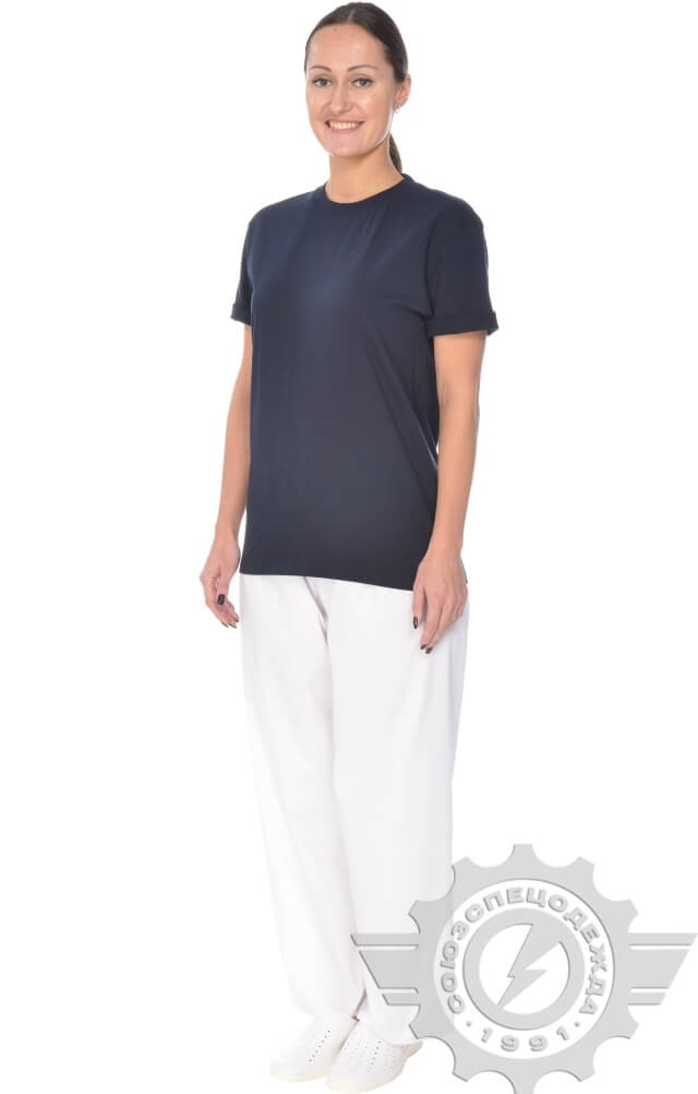 5046296 Футболка темно-синяя  Одежда для официантов  размер 5XL (64-66) Спецодежда  - Вид №10