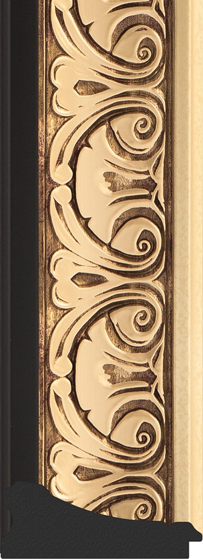 BY 1311 Зеркало с фацетом в багетной раме - барокко золото 106 mm EVOFORM Exclusive - Вид №2