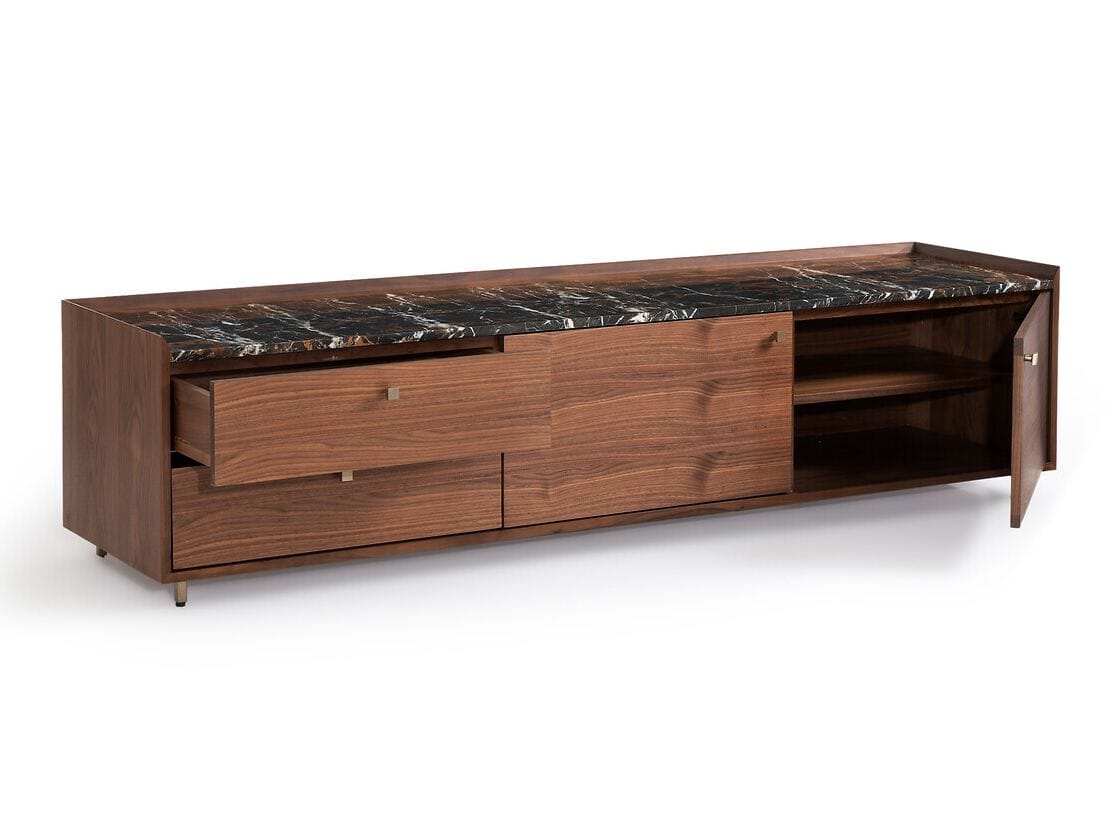Шкаф для телевизора из дерева и мрамора с распашными дверцами AMPM Noham ARCH-00056662