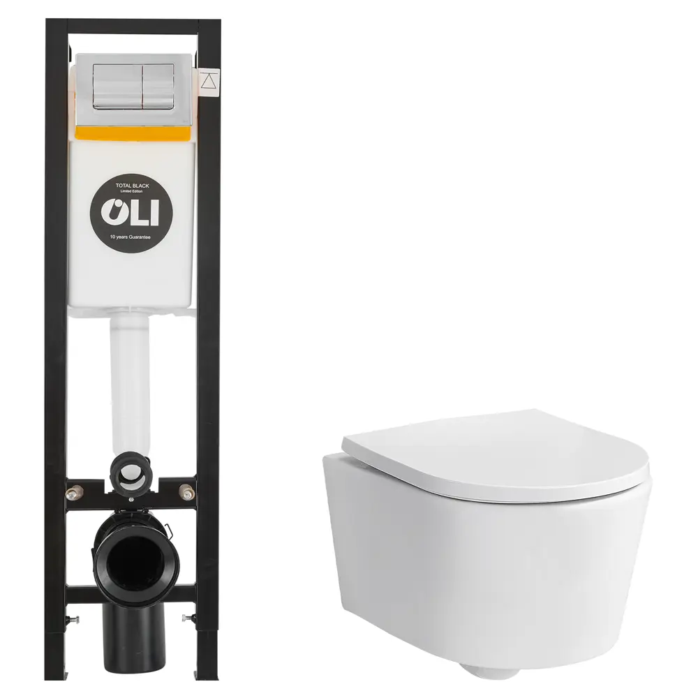 Комплект инсталляции Oli Quadra с безободковым унитазом Sensea Neo 89445578 STLM-2168610